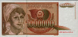 1.000.000 Dinari Yugoslavi (1-11-1989): Fronte