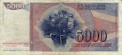 5.000 Dinari Yugoslavi (1-5-1985): Retro