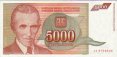 5.000 Dinari Jugoslavi (1993): Fronte