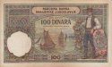100 Dinari Jugoslavi Verificato ND(1941): Retro