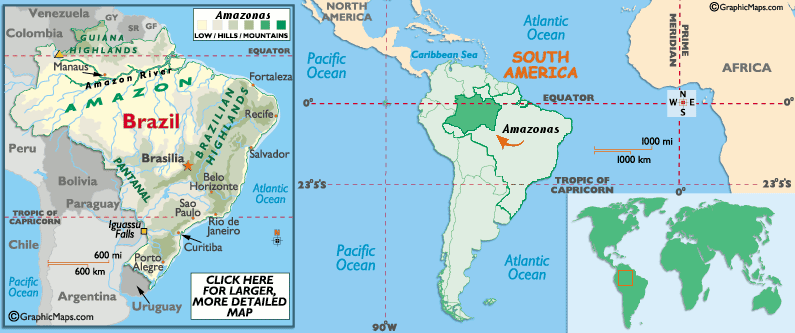 Mappa dell'Amazzonia