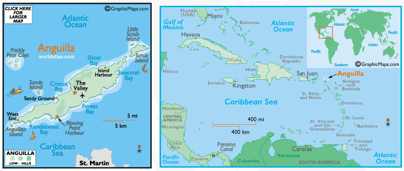 Mappa di Anguilla