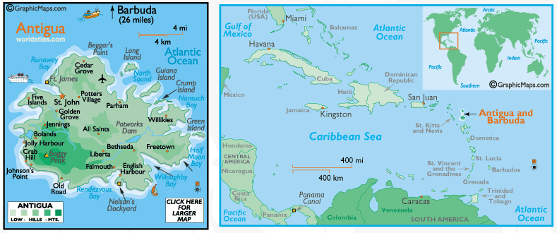 Antigua & Barbuda's Map