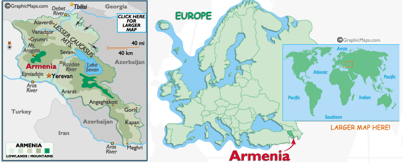 Mappa dell'Armenia