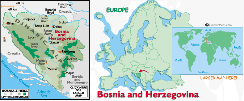 Bosnia-Herzegovina's Map