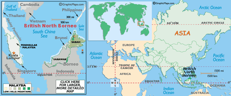 British North Borneo's Map