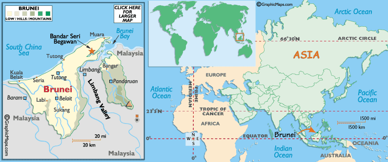 Brunei's Map