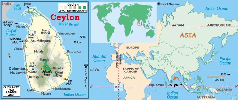 Ceylon On World Map Pettinaro Bros. World Paper Money Market: Ceylon