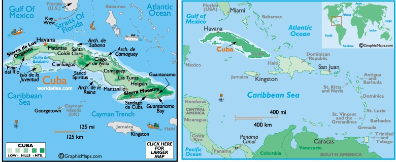 Mappa di Cuba