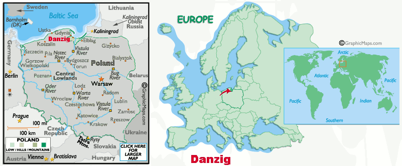 Mappa di Danzica