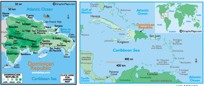 Mappa della Repubblica Dominicana