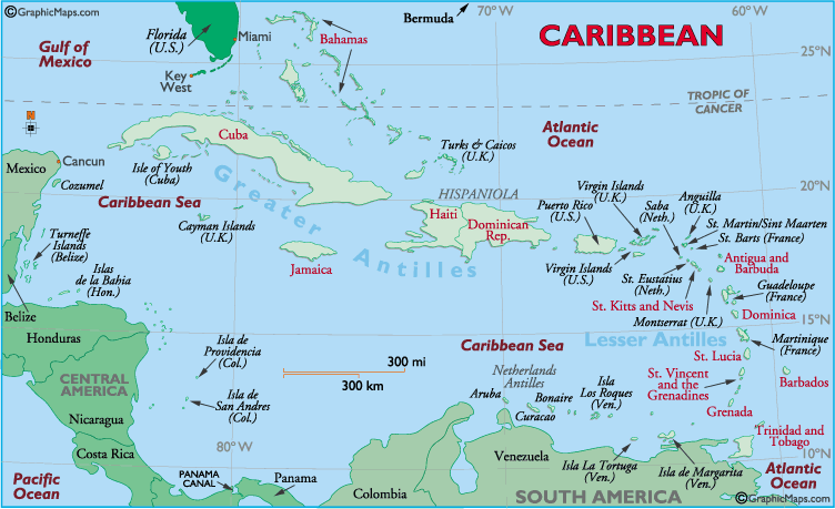 East Caribbean States' Map
