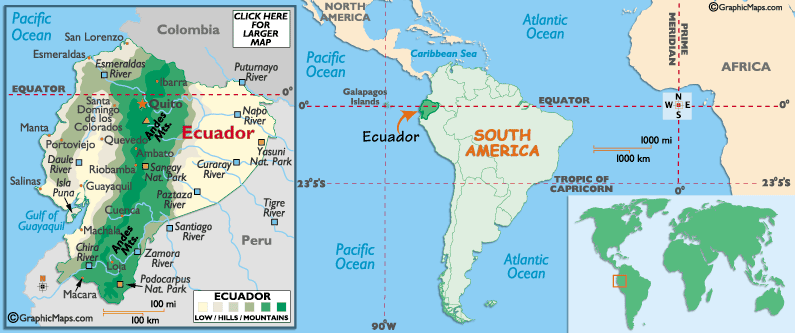 Mappa dell'Ecuador
