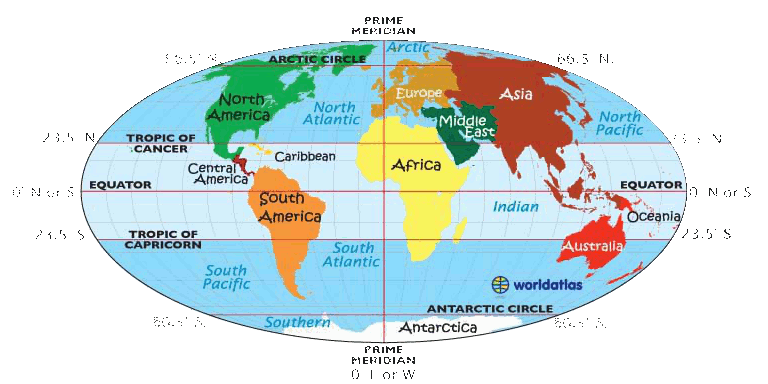 Mappa dei Territori Equatoriali