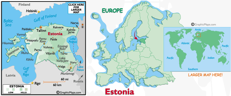 Mappa dell'Estonia