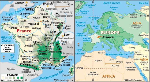 Mappa della Francia