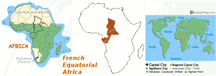 French Equatorial African Map
