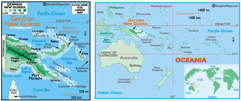 German New Guinean Map