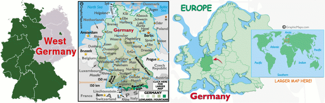 Mappa della Germania, Repubblica Federale