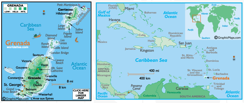 Grenada's Map