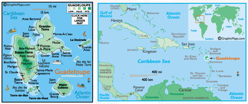 Mappa di Guadaloupe