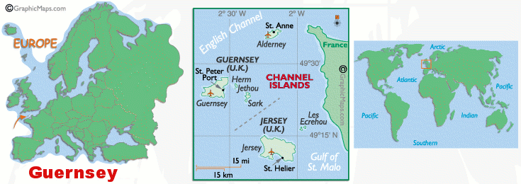 Mappa di Guernsey