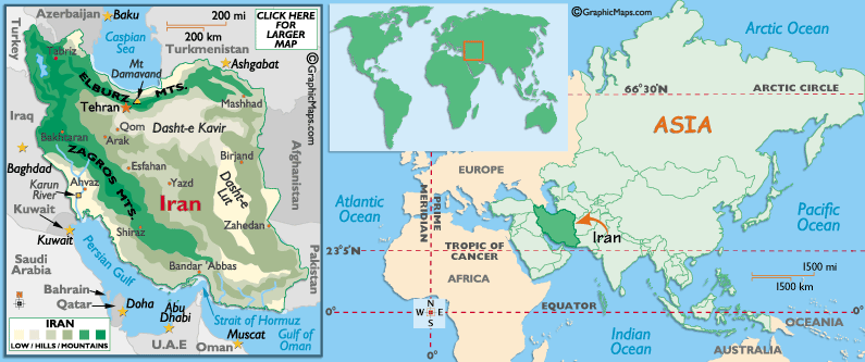 Mappa dell'Iran