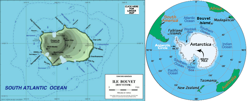Mappa dell'Isola di Bouvet