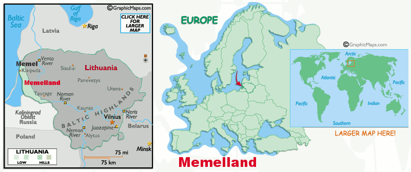 Mappa di Memel