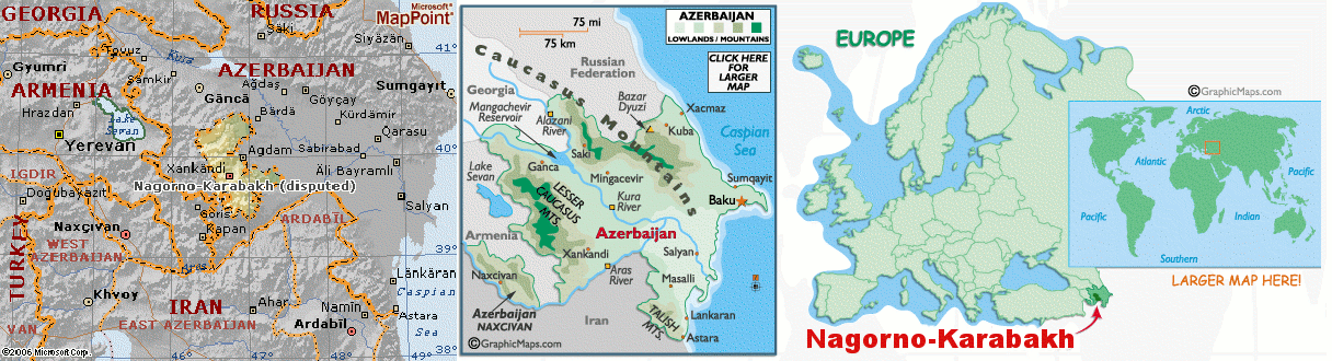 Mappa del Nagorno-Karabakh