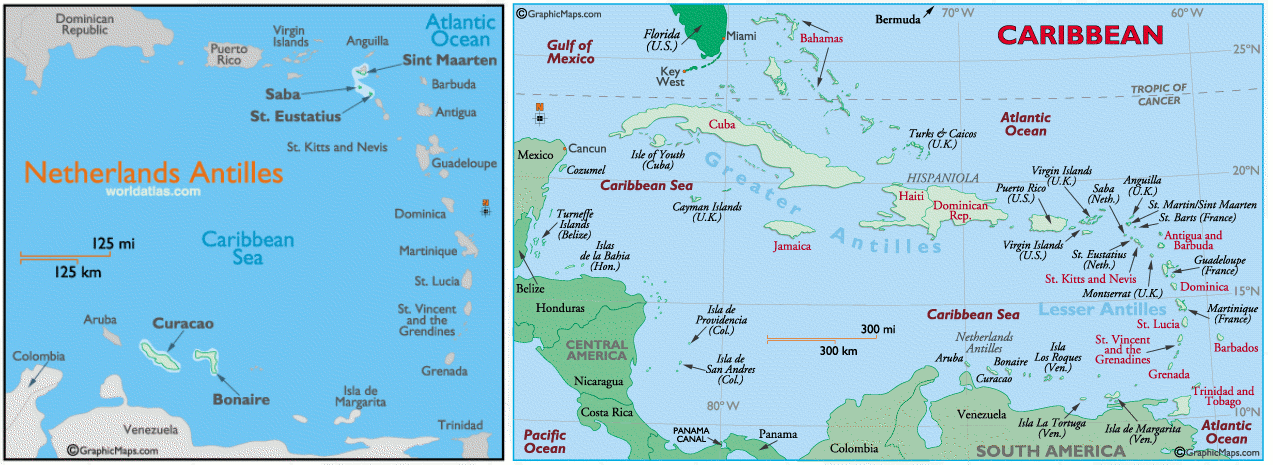 Netherlands Antilles' Map