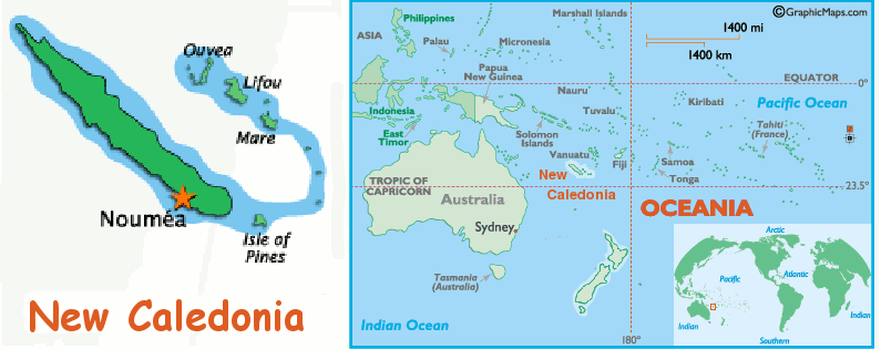 New Caledonia's Map