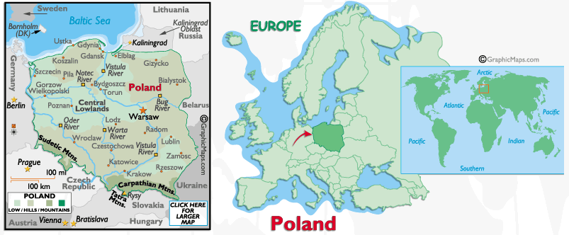 Mappa della Polonia