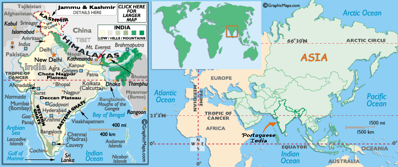 Portoghese India's Map