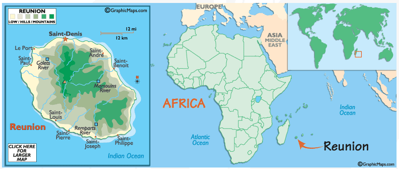Mappa della Reunion