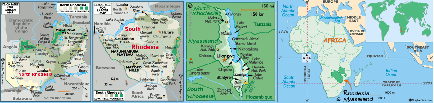 Rhodesia and Nyasaland's Map