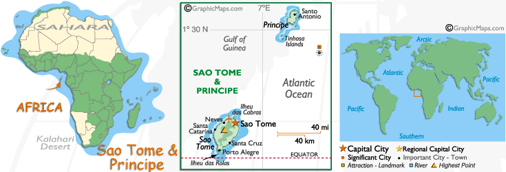 Saint Thomas and Prince's Map
