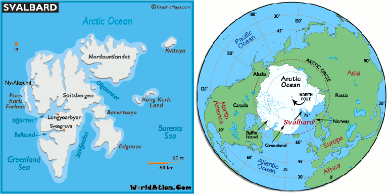 Svalbard Islands' Map