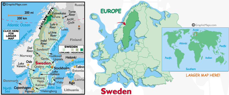 Sweden's Map