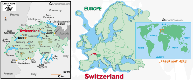 Mappa della Svizzera