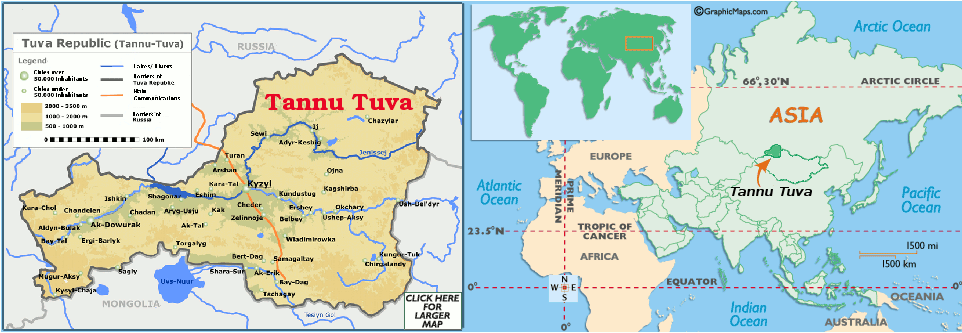 Mappa di Tannu Tuva