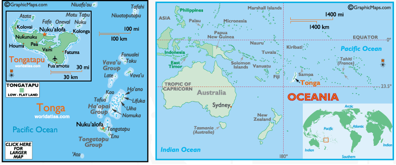 Mappa di Tonga