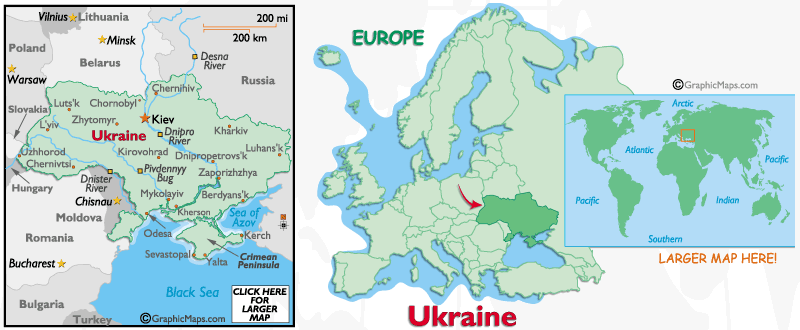 Mappa dell'Ucraina