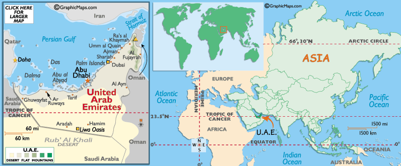 United Arab Emirates' Map