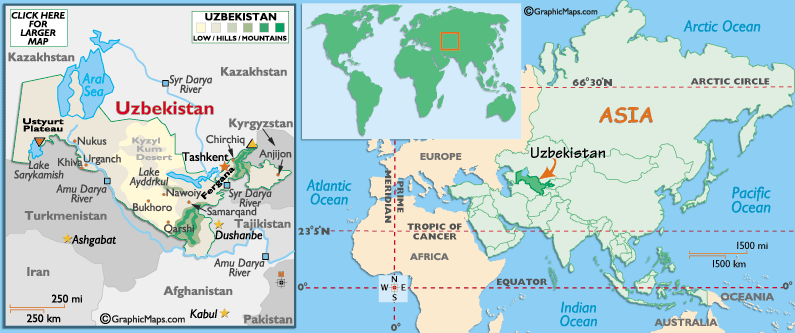 Uzbekistan's Map