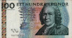 Swedish 100 Kronor (2001): Front