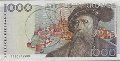 Swedish 1,000 Kronor (1991): Front